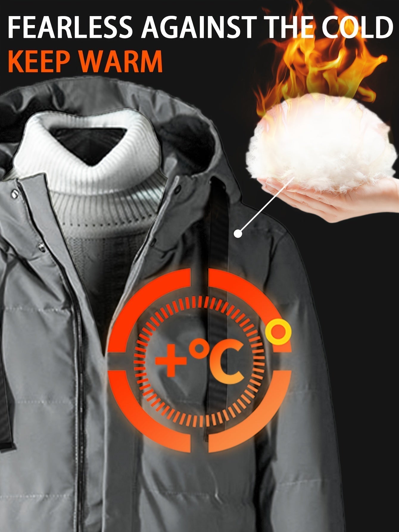 Warme gepolsterte Winterjacke mit elegantem Stil für Herren | Ideal für den Winter