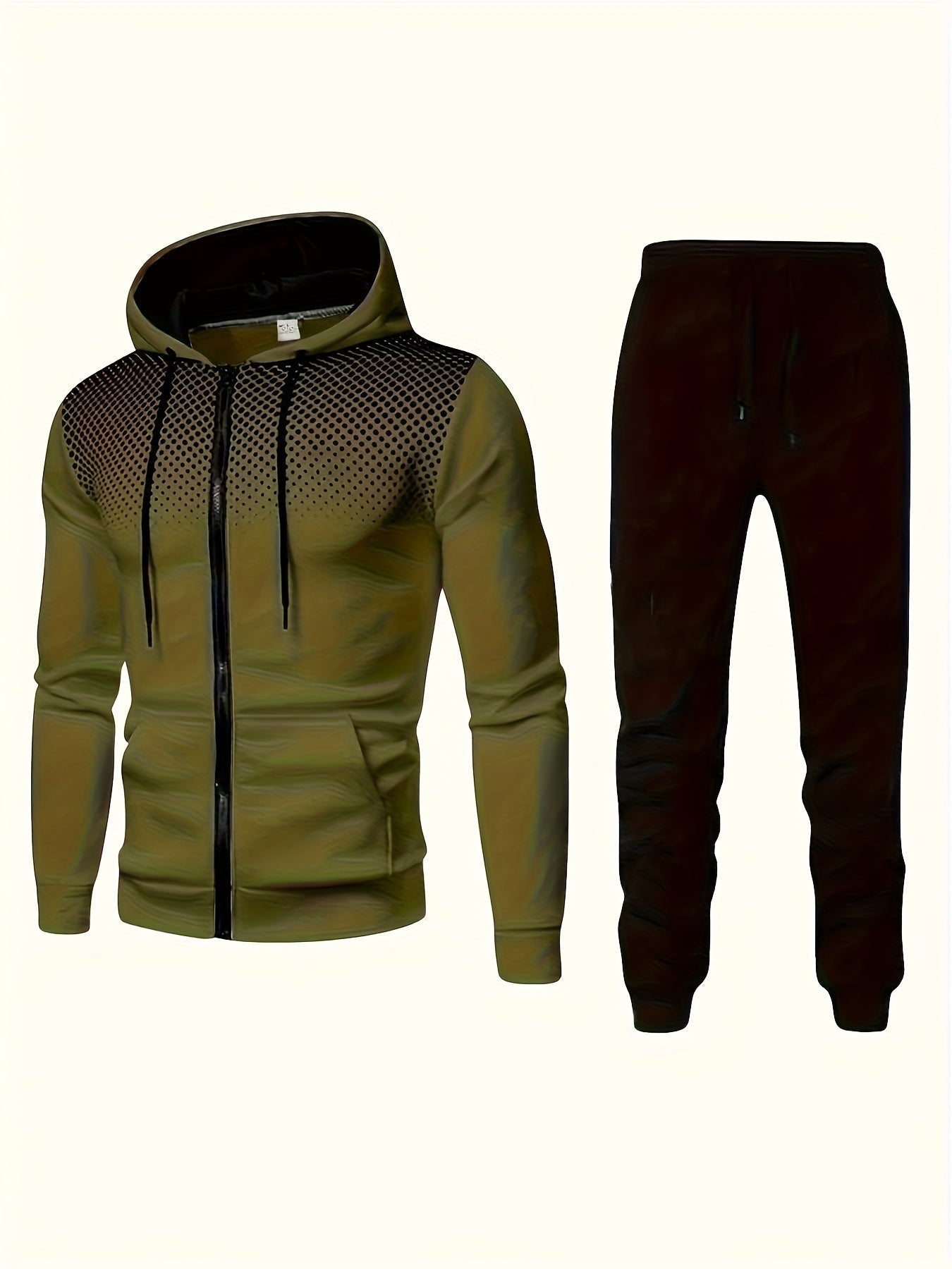 Lässiger Fleece Sweatshirt Trainingsanzug mit Kapuze, Langarm und Kordelhose für Herren | Perfekt für Outdoor-Aktivitäten