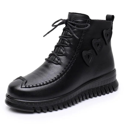 Elegante Flache Stiefeletten aus Veganem Leder für Damen | Ideal für das tägliche Tragen