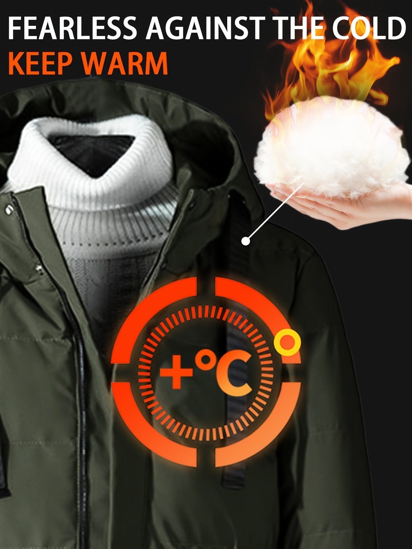 Warme gepolsterte Winterjacke mit elegantem Stil für Herren | Ideal für den Winter